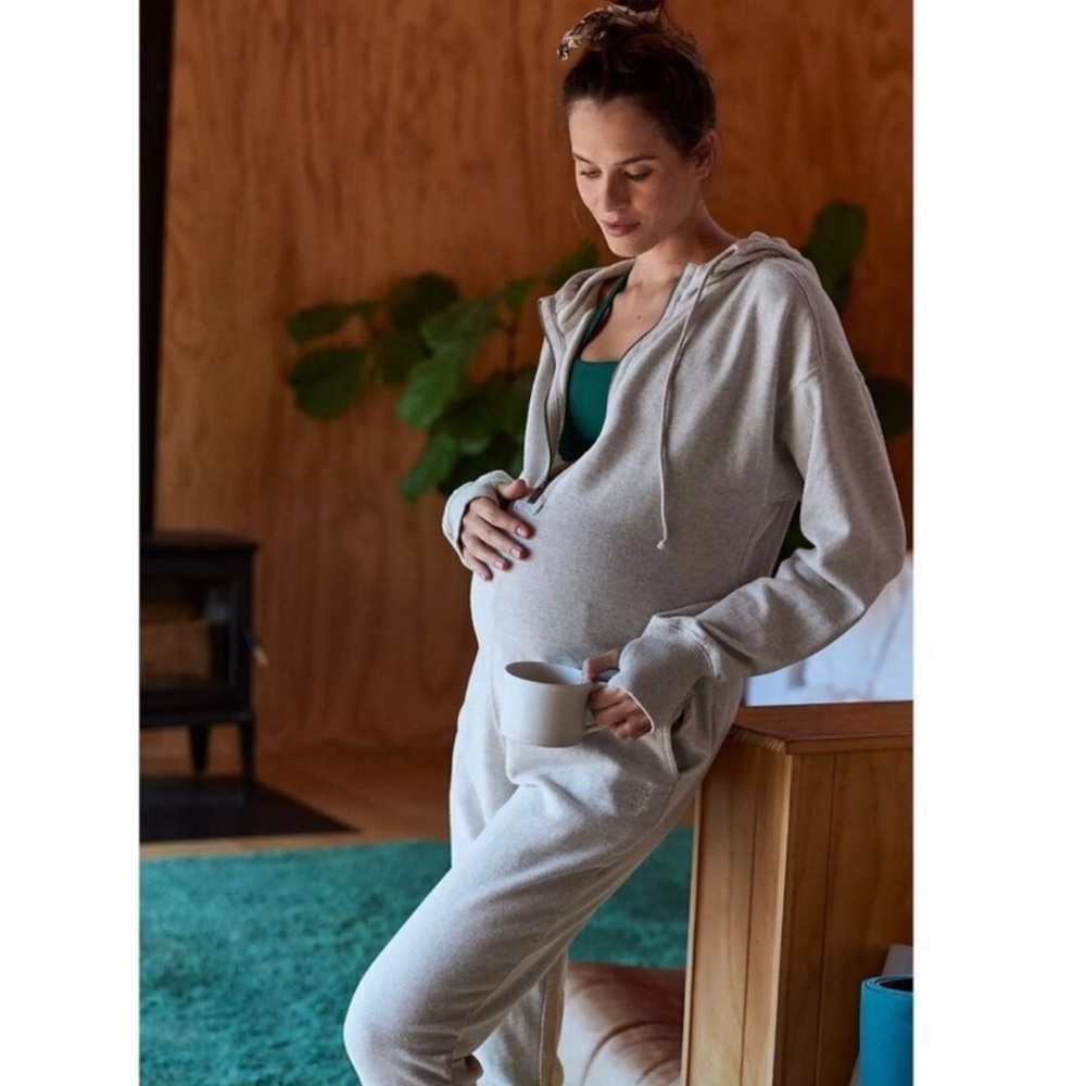 NWT  Free People Movement x Hatch
Heather Grey Warm Up Maternity 
Jumpsuit